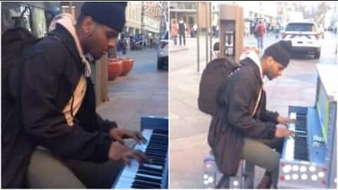 Pianist spelar en remix på 'Carol of the Bells'