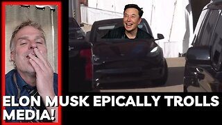 Elon Musk Epically Trolls Media leaving Twitter HQ