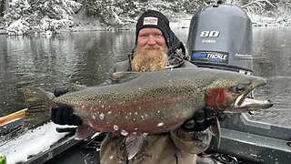 Winter Steelhead Fishing In Michigan / Steelhead & Trout Smack Down! Float Fishing Jigs Beads & Bags