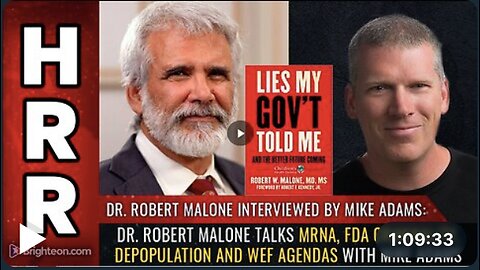 Dr. Robert Malone talks mRNA, FDA criminality, depopulation and WEF agendas with Mike Adams
