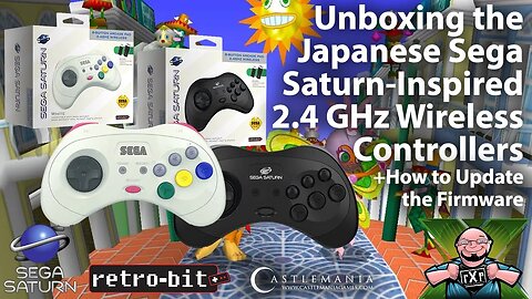 Unboxing the Retro-Bit Japanese-Inspired Saturn 2.4GHz Wireless Controllers & How to Update Firmware