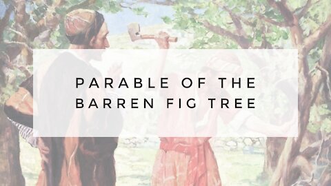 10.7.20 Wednesday Lesson - PARABLE OF THE BARREN FIG TREE