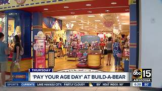 'Pay Your Age Day' at Build-A-Bear