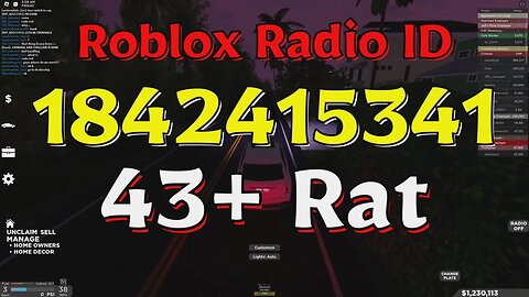 Rat Roblox Radio Codes/IDs
