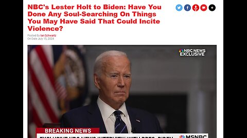Holt to Biden: Have You Done Any Soul-Searching On Things You May Have Said ...