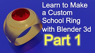 Designing a School Ring in Blender 2.8/2.9 Part 1