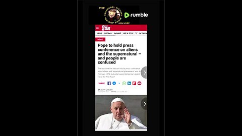 Vatican: Pope Francis to hold press conference on aliens and Supernatural phenomenon .