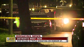 Man killed in triple shooting on Detroit west side