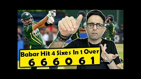 6-6-6-0-6-1 Babar Azam Hit 4 Sixes In Over...Basit Ali Please Delete Your YouTube Channel Now...!
