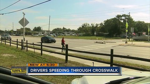 Drivers blowing past lighted crosswalk in Pinellas Park, putting pedestrians at risk