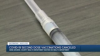 COVID-19 second dose vaccinations canceled