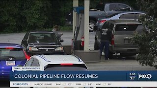 Fuel returns to Colonial pipeline