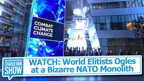 WATCH: World Elitists Ogles at a Bizarre NATO Monolith