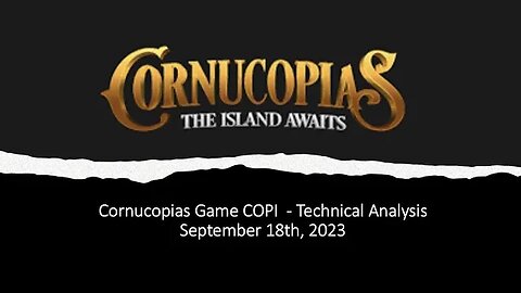 Cornucopias Game COPI - Technical analysis, September 18th, 2023