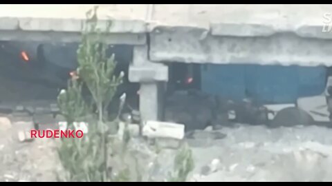 Attacks on a Ukrainian position under a bridge in the Avdiivka area