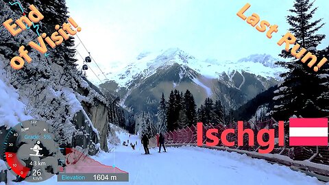 [4K] Skiing Ischgl, End of Visit, Last Ski of the Day, Cruising Back to Base, Austria, GoPro HERO11