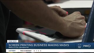 Screen printing business making masks