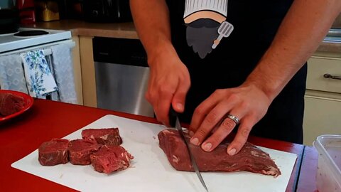 Butchering a tenderloin and deep fried wellington