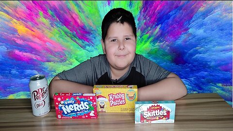 ASMR Mukbang Nerds, Skittles, Kraby Patties & Dr Pepper