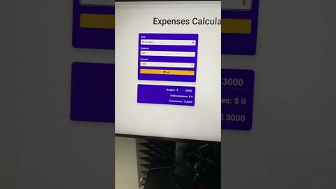 Expenses calculator App in React JS