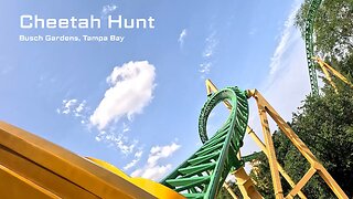 Front Row POV of CHEETAH HUNT at Busch Gardens, Tampa Bay, Florida, USA