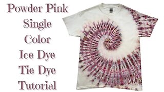 Tie-Dye Designs: Powder Pink Amazing Splits! Incline Spiral Ice Dye