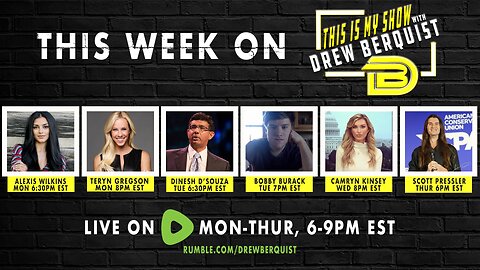 Amazing Week Coming Up On This Is My Show With Drew Berquist