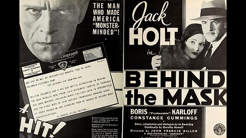 "Behind the Mask" (1932) A Columbia Photoplay