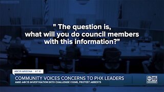 Community voices concerns to Phoenix leaders over challenge coins