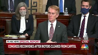 Sen. James Lankford speaking about rioters at Capitol
