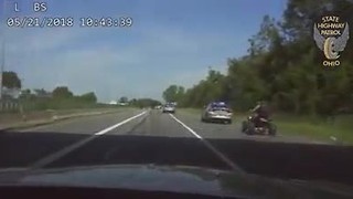 Caught on camera: ATV leads troopers on chase