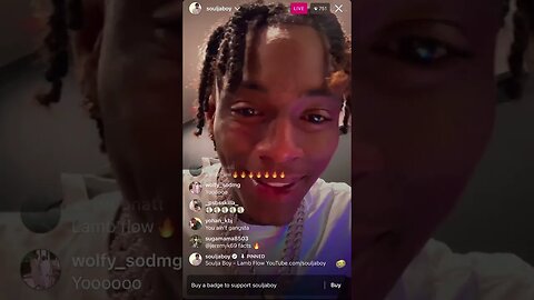 Soulja Boy Instagram Live SOULJA VS FOOD STAMP & Lamb Flow.. (27/03/23)