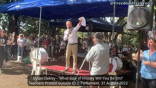 What Side of History Will You Be On? Teachers Protest Outside QLD Parliament