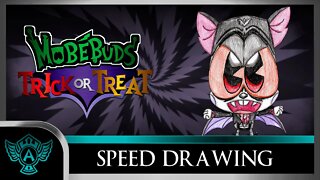 Speed Drawing: MobéBuds Trick or Treat - Vampmale | A.T. Andrei Thomas 2022