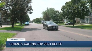 What is holding up release of rent relief in NYS?
