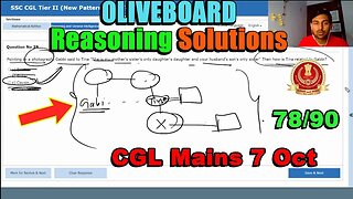 78/90🔥 Reasoning Solutions SSC CGL Tier 2 Oliveboard 7 Oct | MEWS Maths #ssc #oliveboard #cgl2023