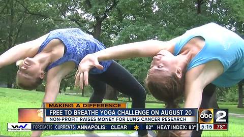 Free to Breathe Yoga Challenge raises money for lung cancer research