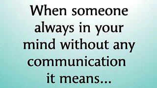 When someone always in your mind without any !! Unknown Psychology Facts @Psychology Says