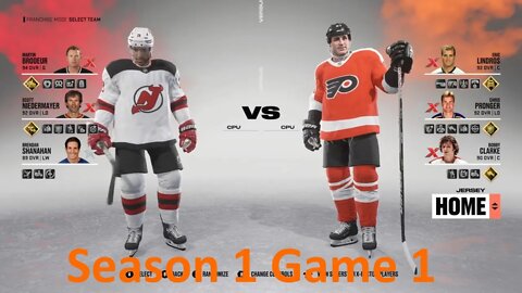 NHL 23 Devils Vs Flyers Simulation Alumni S1 G1