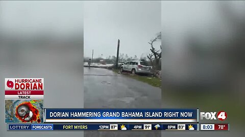 Hurricane Dorian hammering Grand Bahama Island