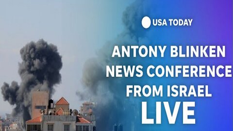 Secretary of State Antony Blinken gives a news conference as he visits Israel