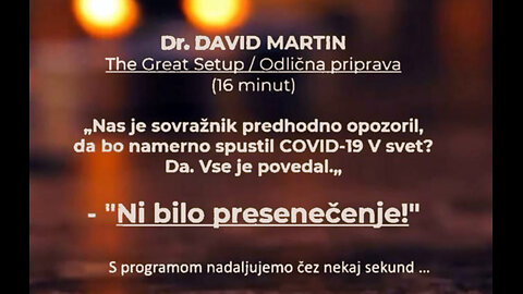 Dr. DAVID MARTIN - The Great Setup / Odlična priprava