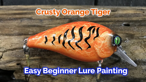 Lure Painting the Crusty Orange Tiger - Painting Crank baits for Beginners - Airbrushing Lures