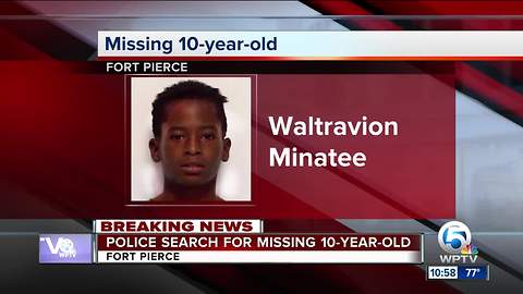 10-year-old boy missing in Fort Pierce