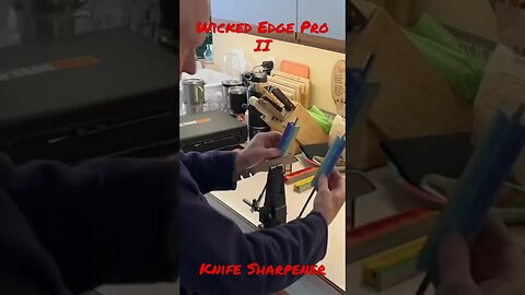 76yr Pops: Sharpens Logging blade with Wicked Edge Pro kit