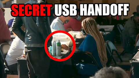 Secret USB Handoff CAUGHT ON TAPE at Election Center! - Potential Fraud