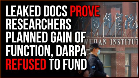 Leaked Docs PROVE Researchers Planned Gain Of Function Research In Wuhan, Not Even DARPA Would OK It