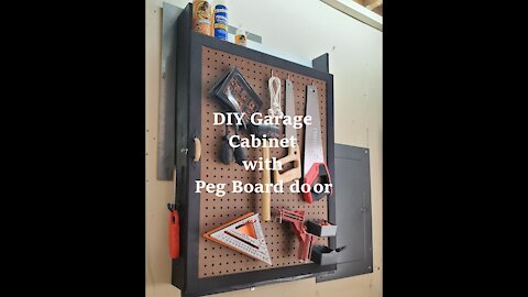 DIY Garage Cabinet with Peg Board Door
