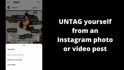 How to Untag Yourself From an Instagram Photo or Video Post
