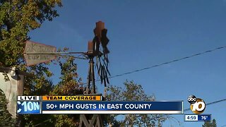 Santa Ana winds bring strong winds to East County